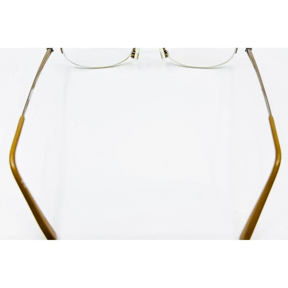 Flexon Ella Eyeglasses Women Brown Semi-Rimless Oval 47-18-135